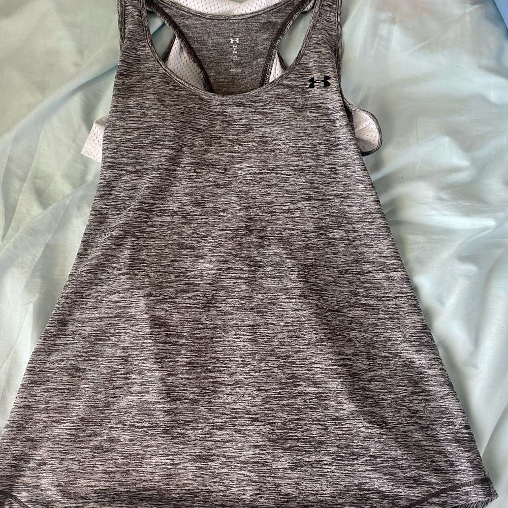 Gray under armor tank